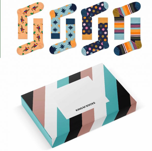 Happy Socks 4-pack Oblique kopen? Bestel snel bij King of Socks!