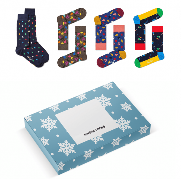 Happy Socks 4-pack Winter | Gratis Thuisbezorgd | Morgen in huis!